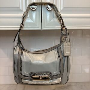 Coach Purse Handbag Leather Kristin Spectator Elevated Alligator Satchel Tote